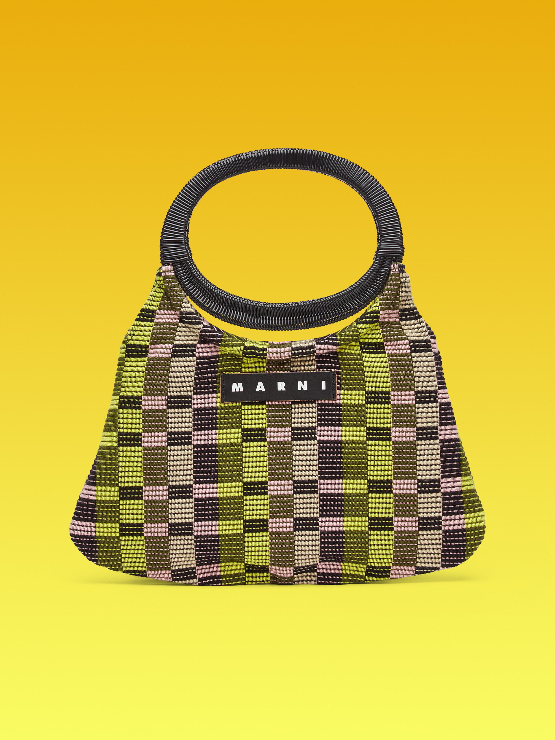 マルチカラー ストライプ コットン製MARNI MARKETバッグ | Marni