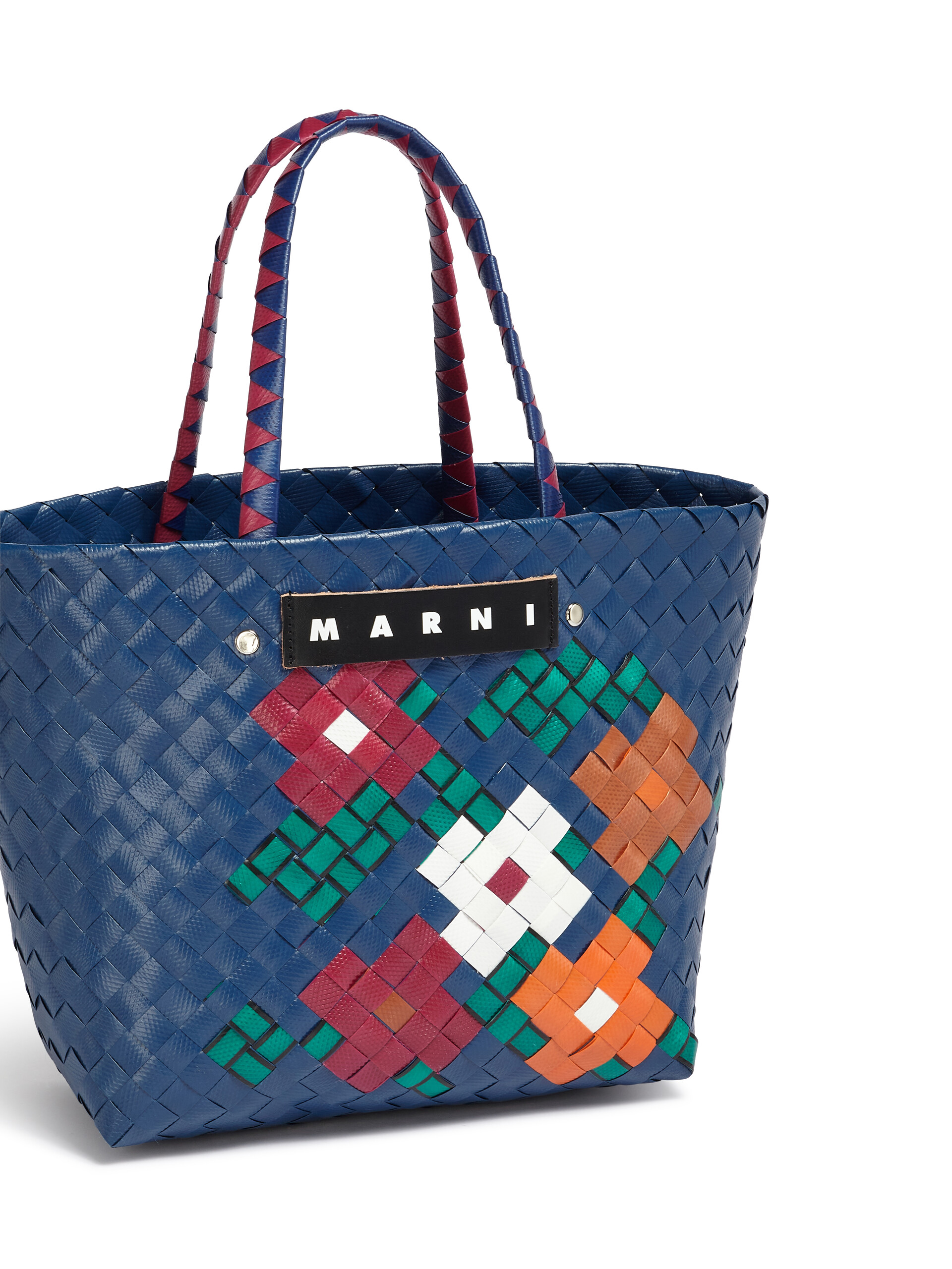 MARNI MARKET small bag in blue flower motif