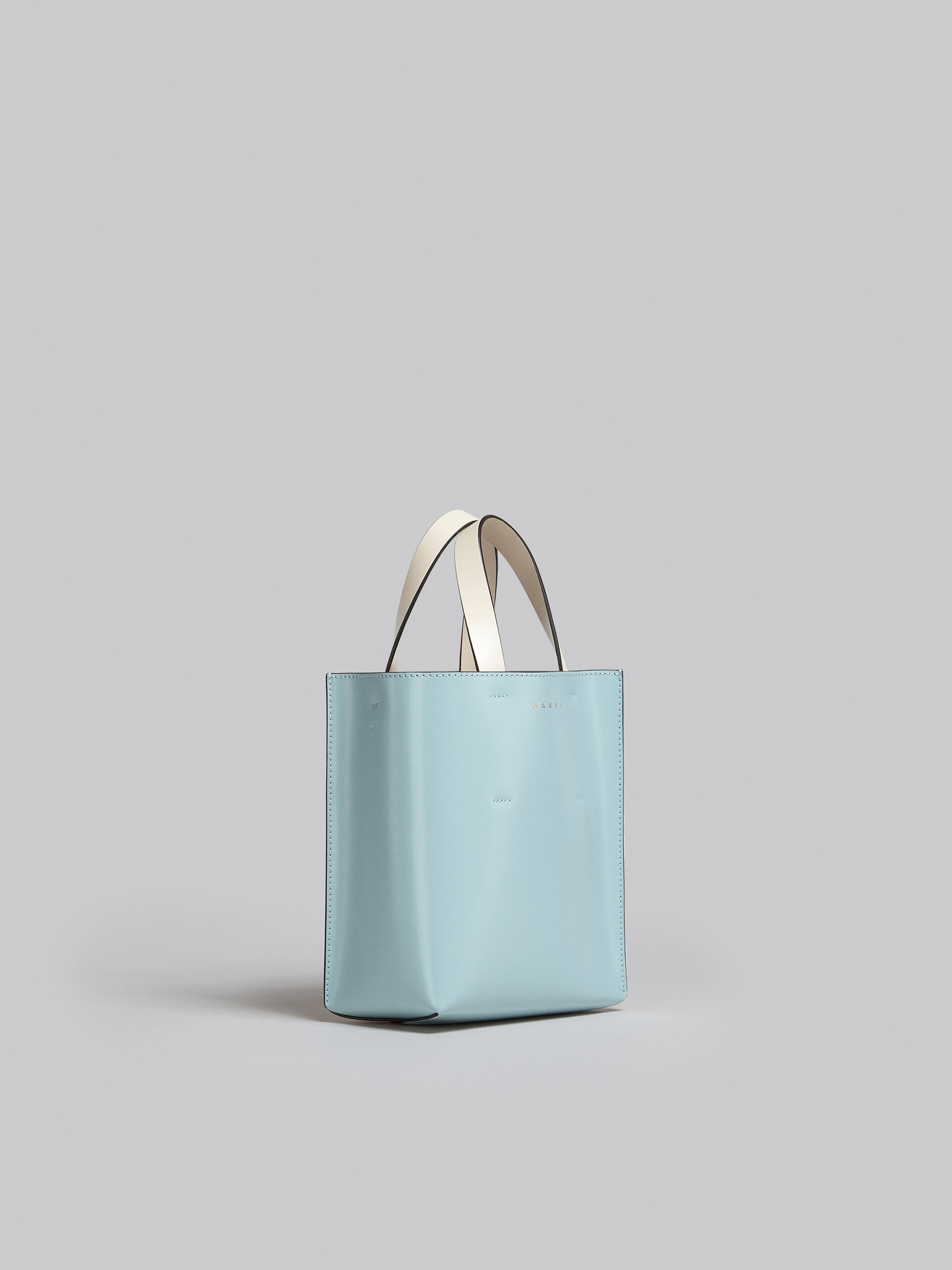 Museo Soft Mini Bag in white light blue and orange leather