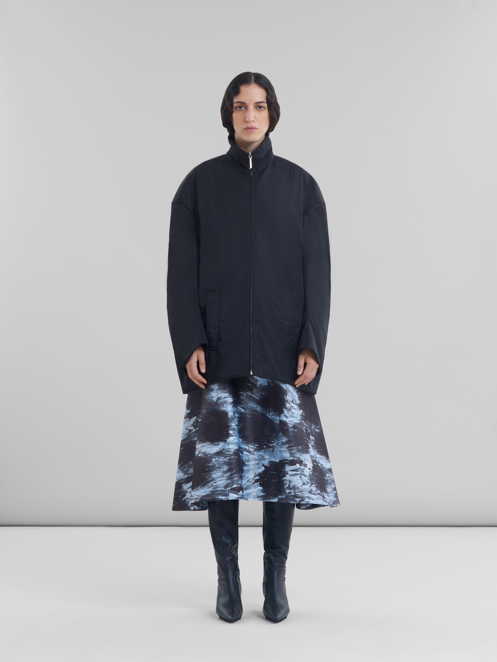 Parka in twill nero - Giacche - Image 2