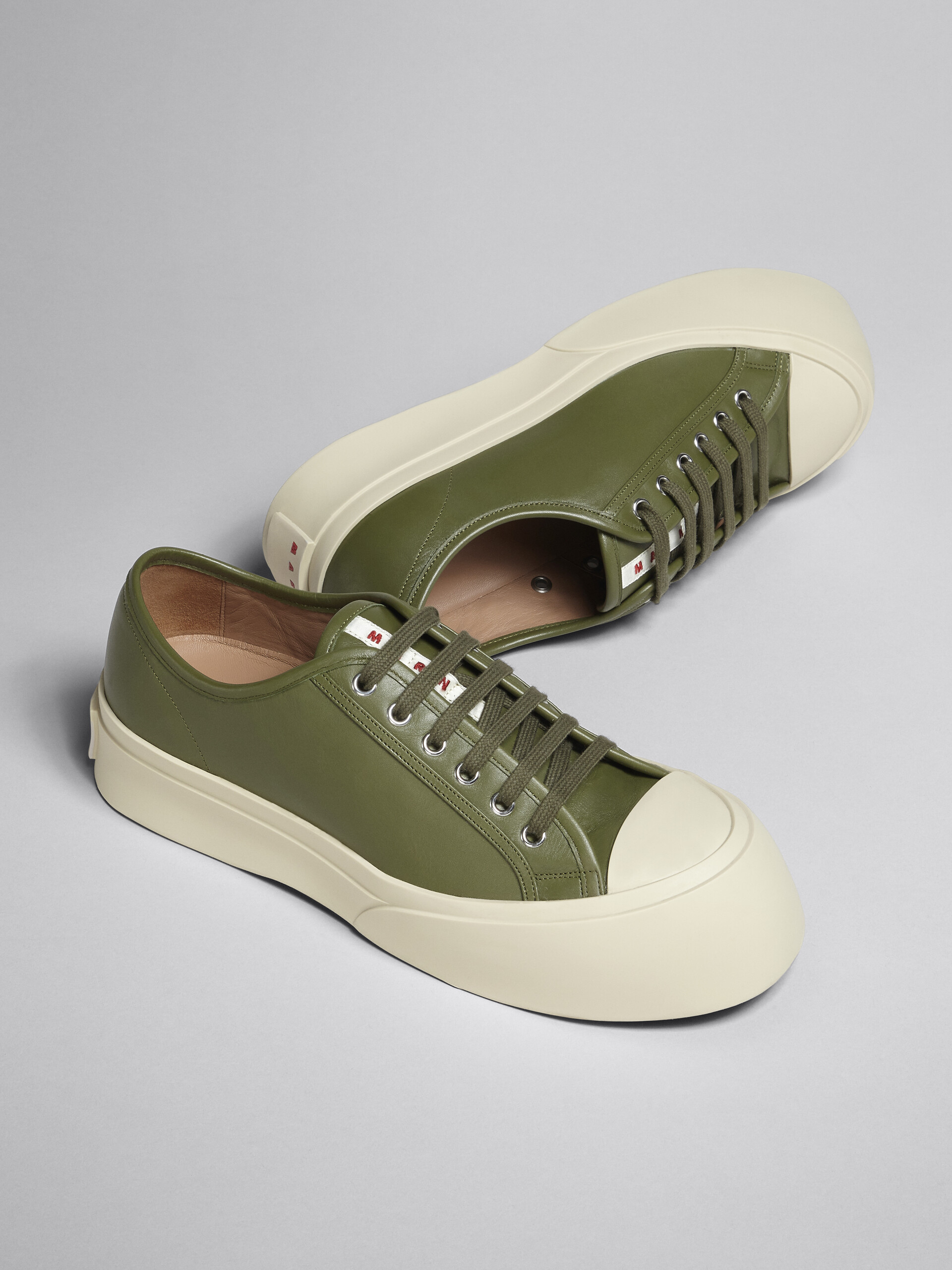 Marni leather low-top sneakers - Green