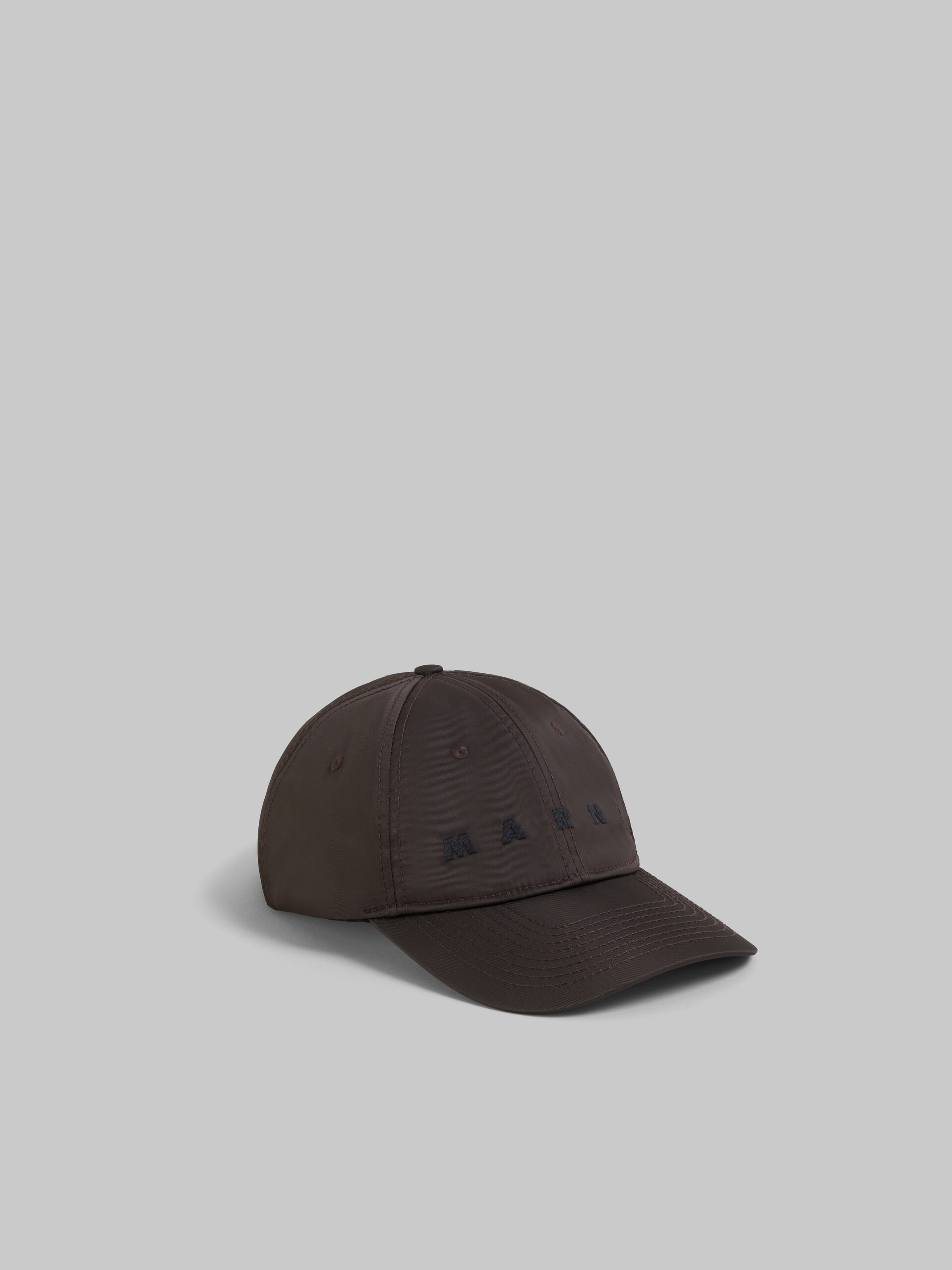 Cappello da baseball in twill marrone con logo - Cappelli - Image 1