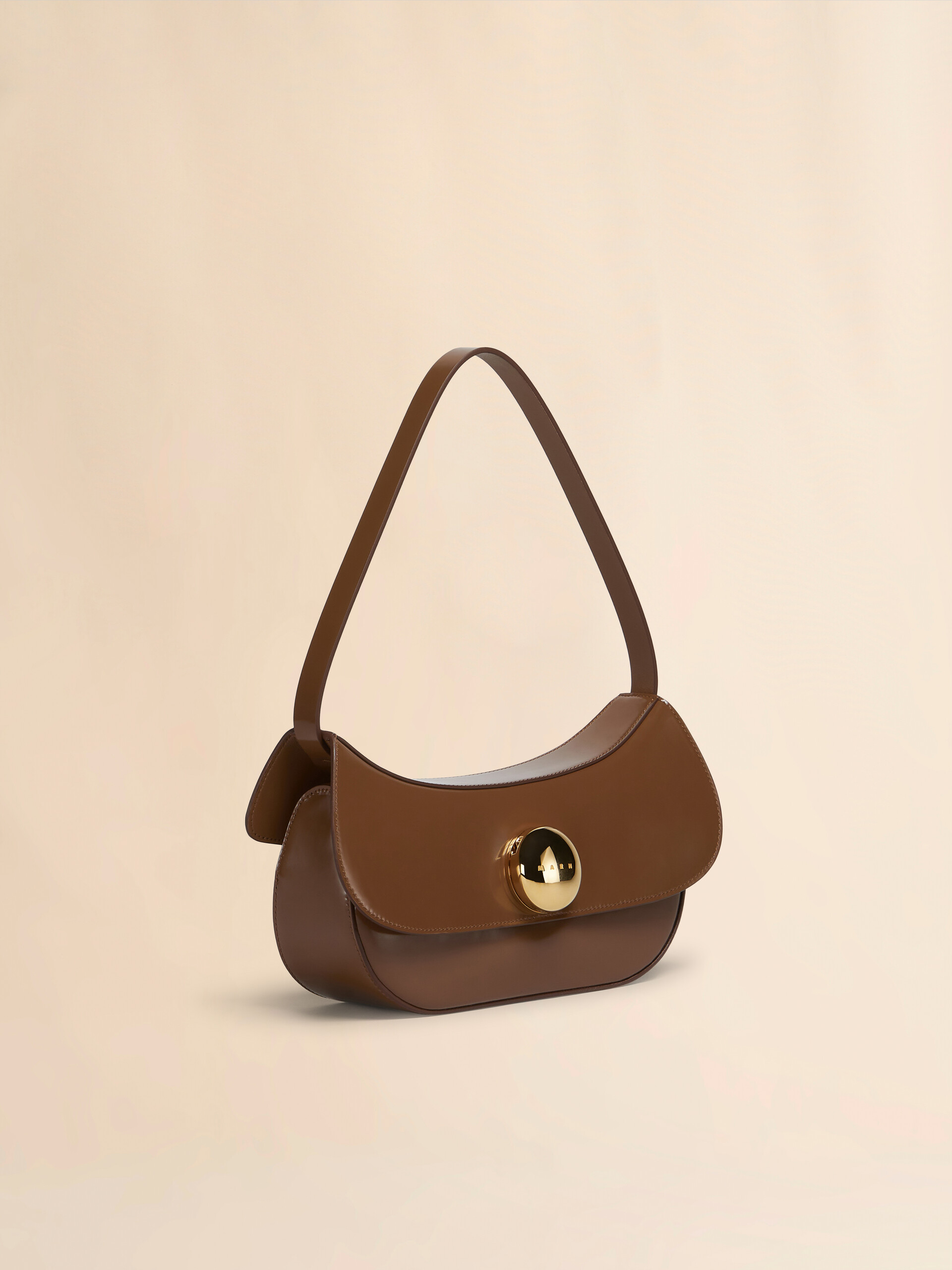 Borsa hobo Butterfly media in pelle marrone - Borse a spalla - Image 5