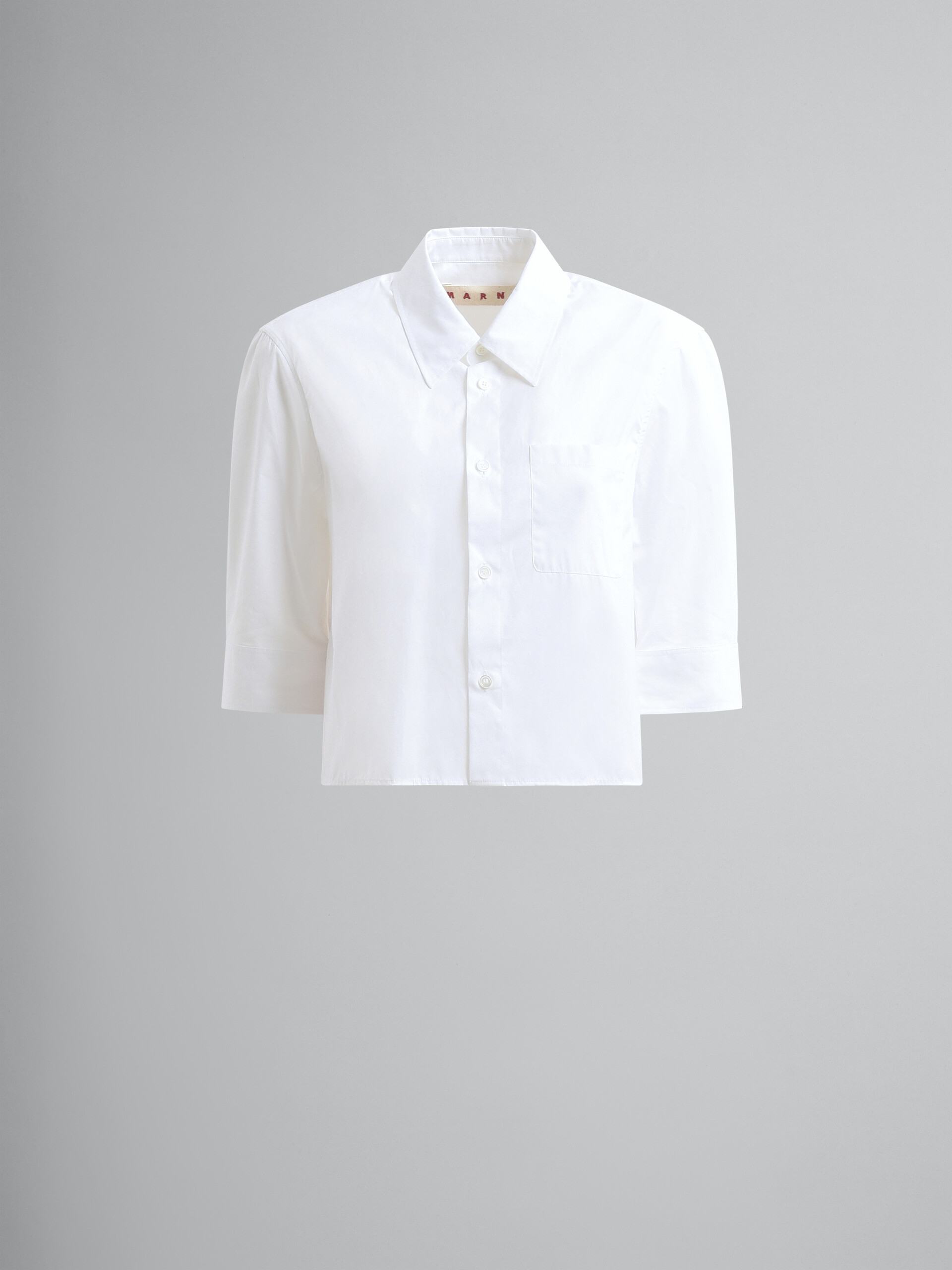 Camicia cocoon in popeline bianco - Camicie - Image 1