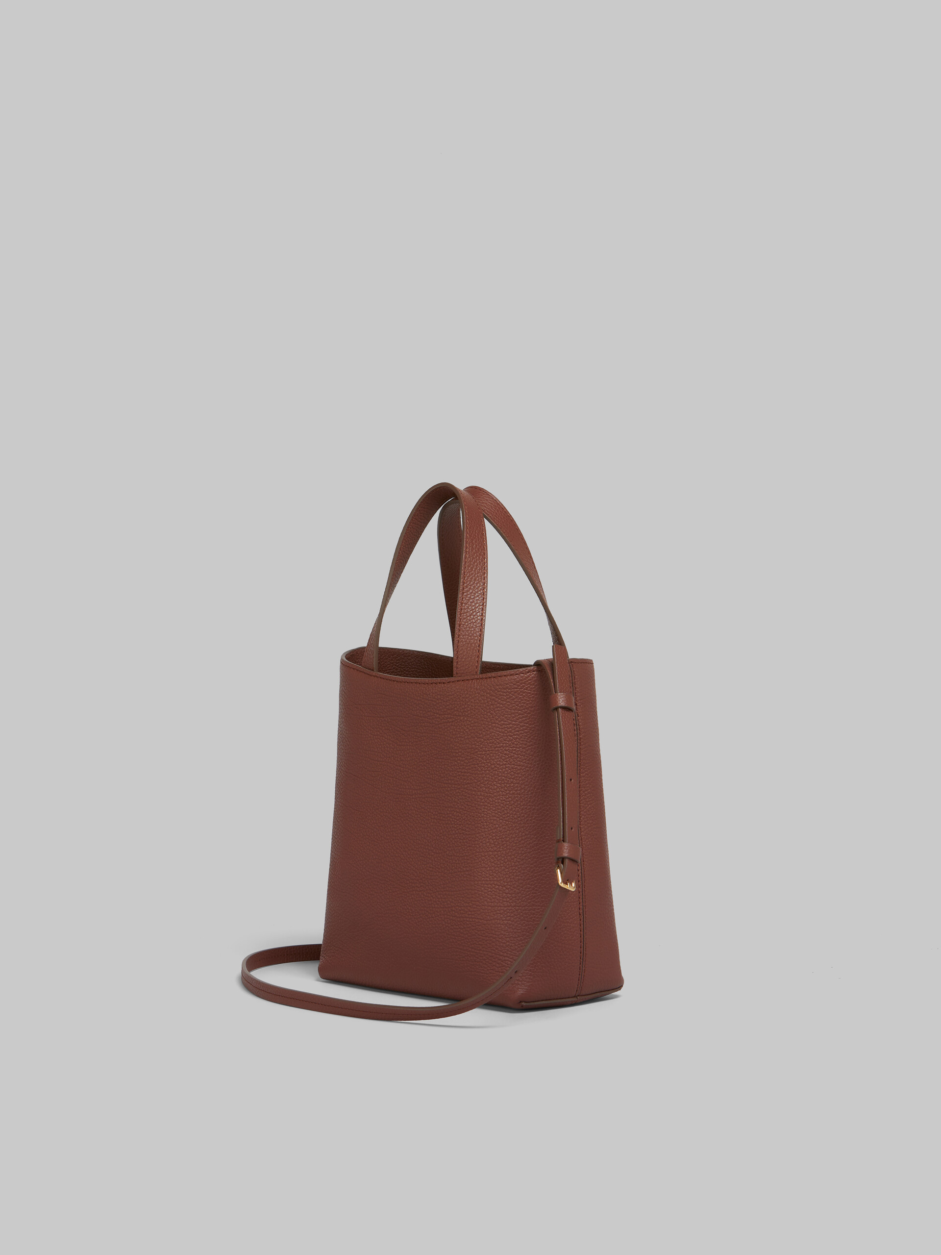 Borsa Trunkaroo Embossed piccola in pelle grigia - Borse shopping - Image 3