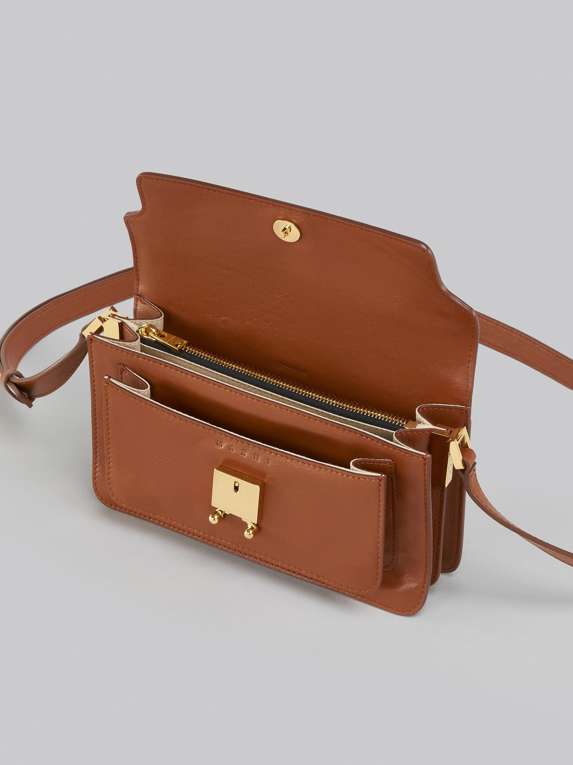 Marni - Trunk Soft Large Bag in Brown Leather - Shoulder Bags - Man
