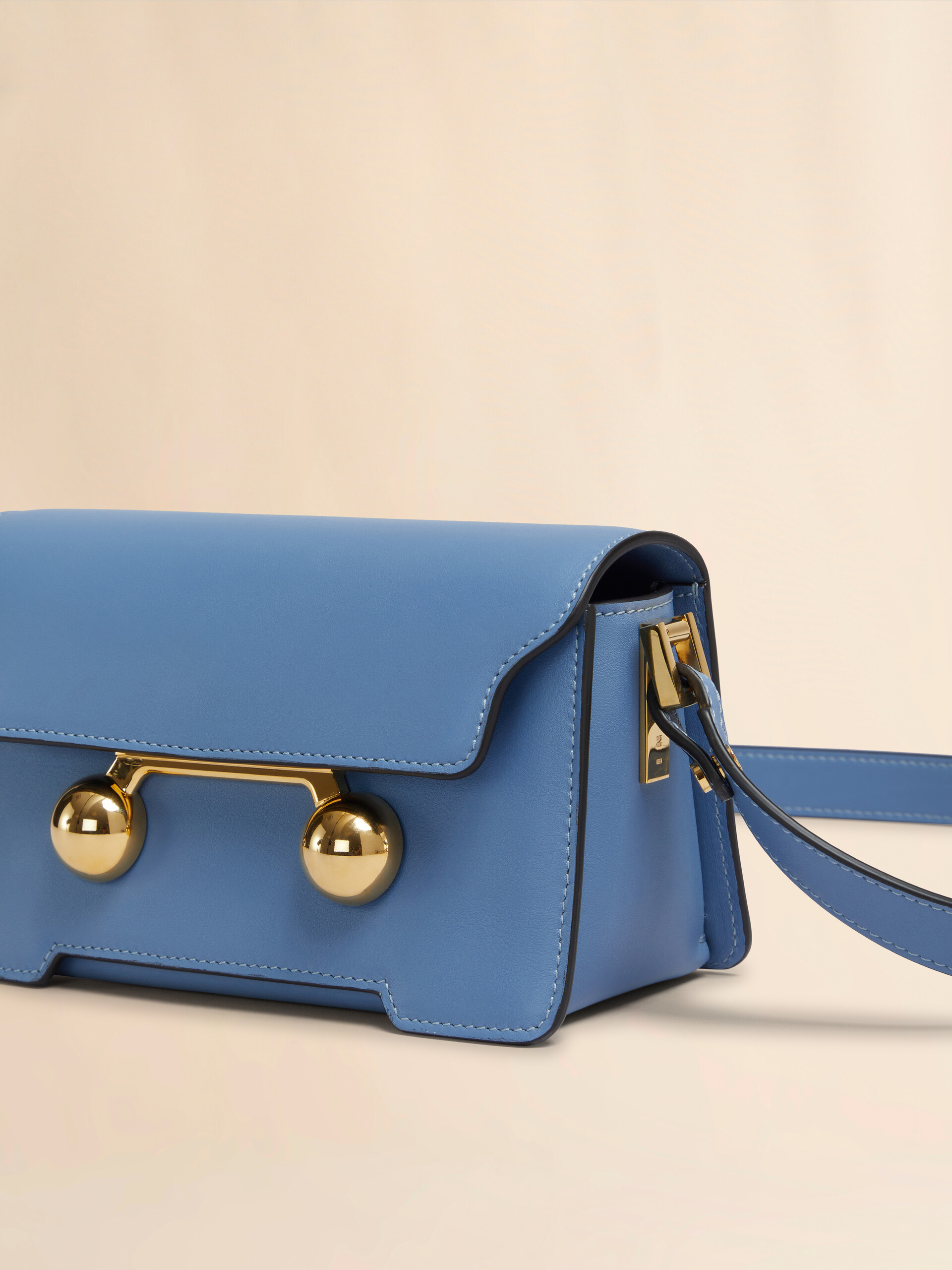 Borsa a spalla Trunkaroo Mini in pelle blu - Borse a spalla - Image 3