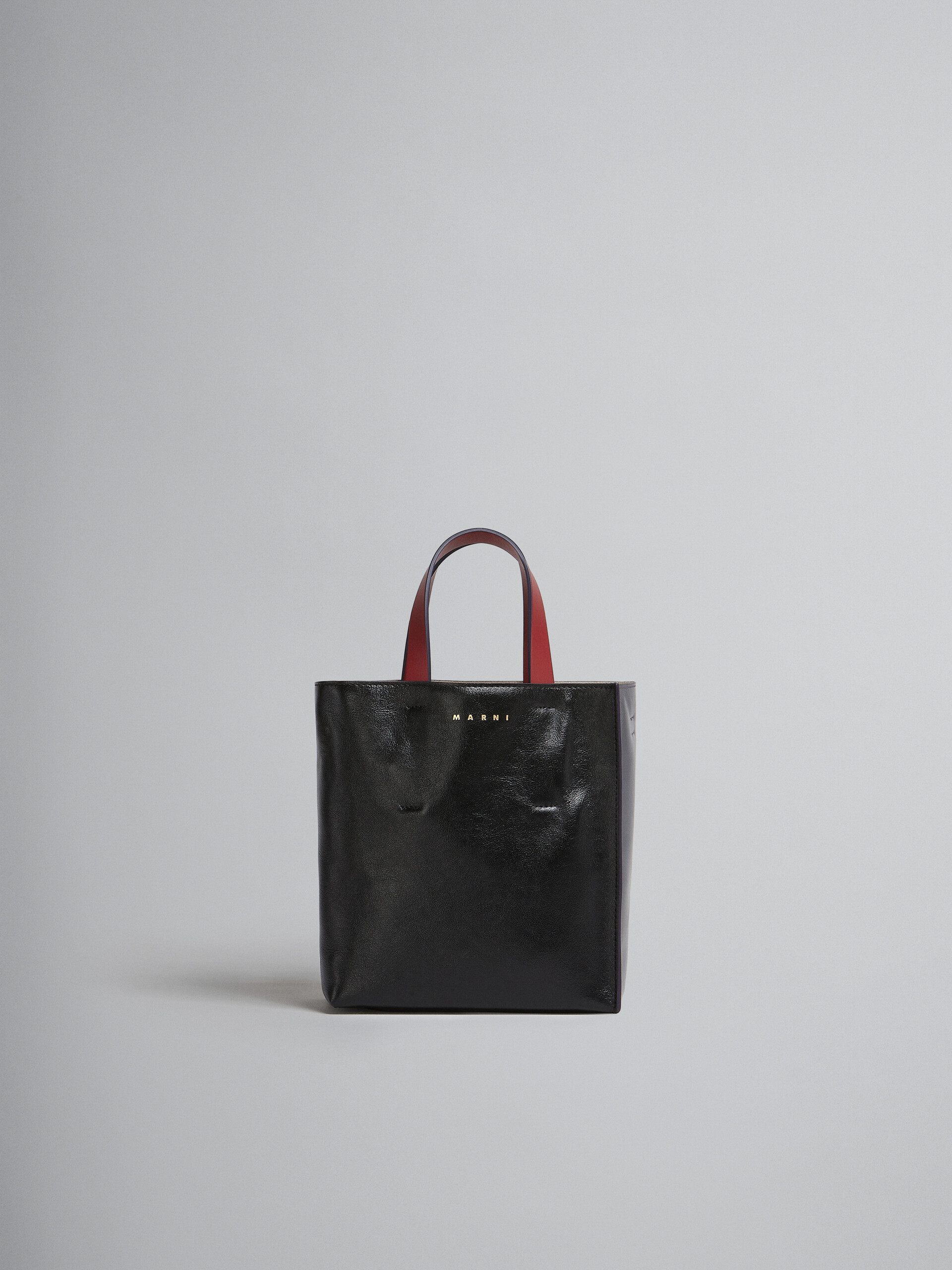 Museo Soft Mini Bag in grey black and red leather