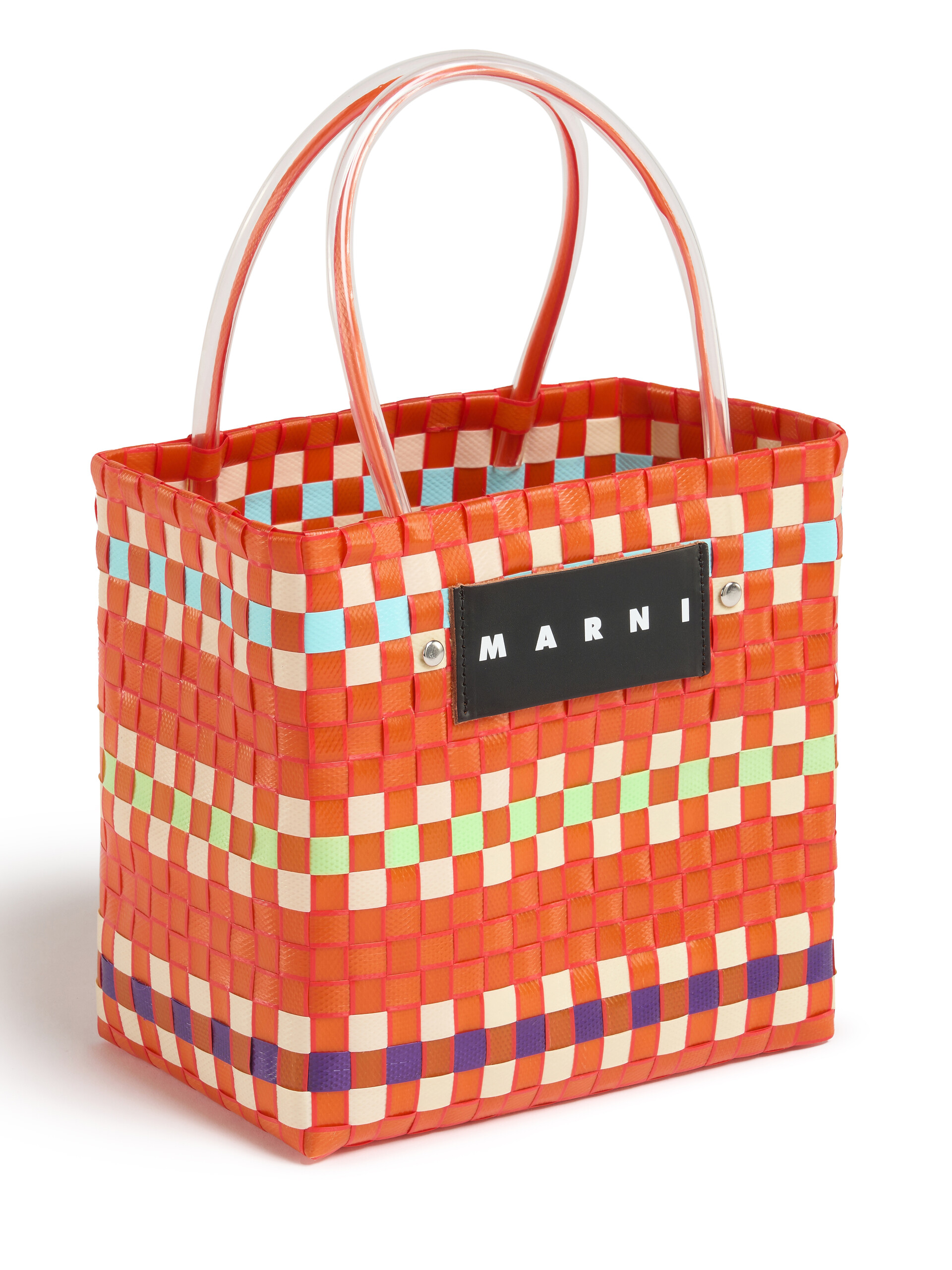 Orange MARNI MARKET MINI BASKET bag