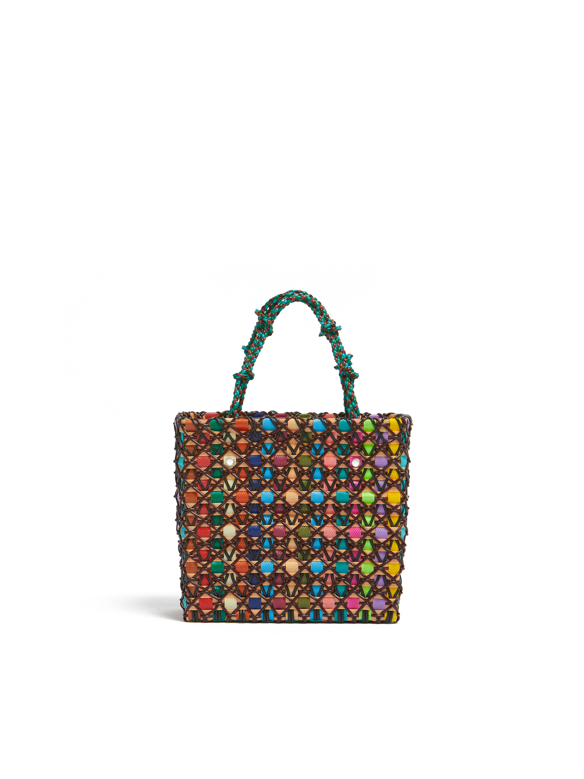 Brown multicolour MARNI MARKET CAKE BASKET bag | Marni