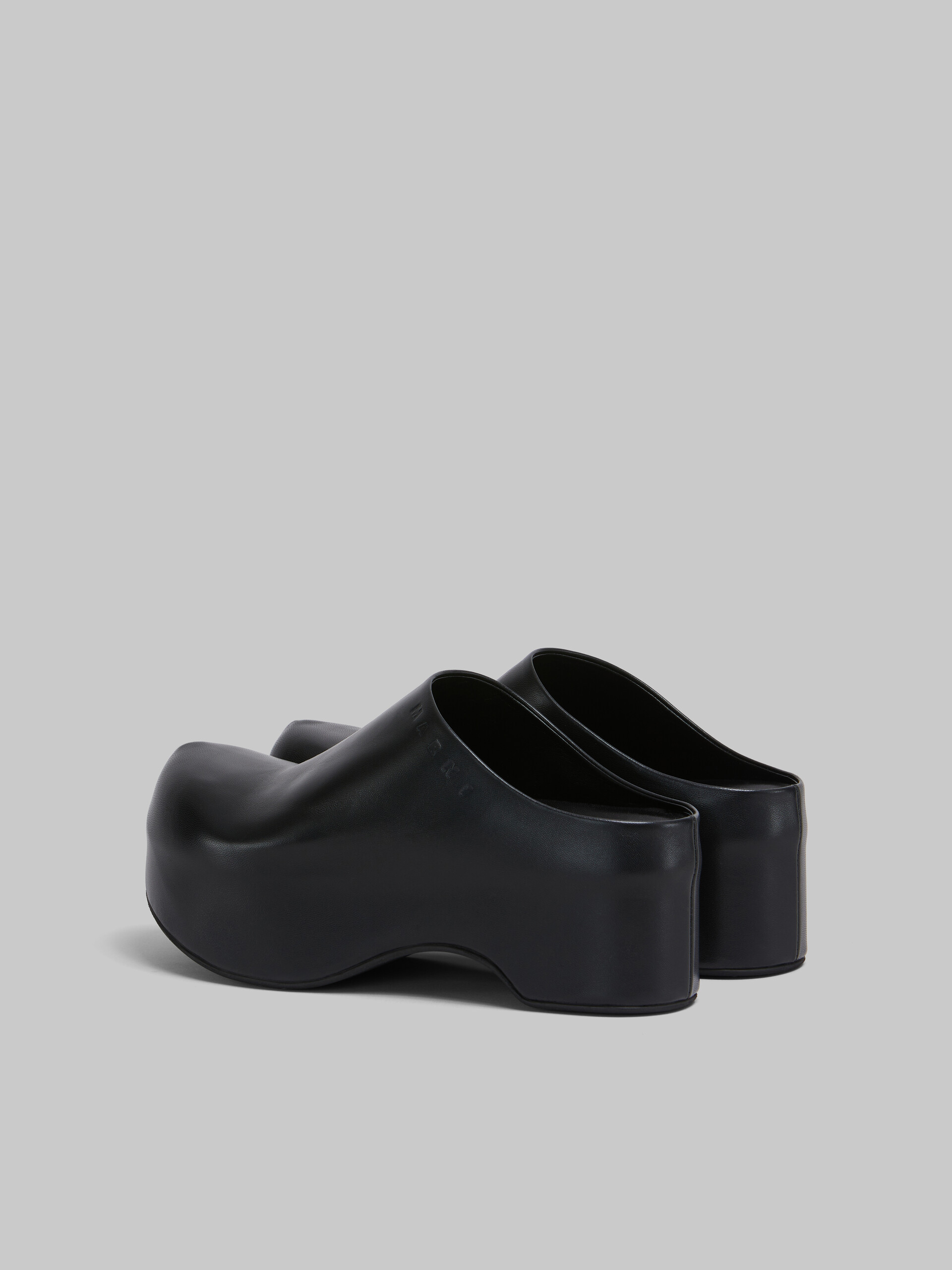 Black leather chunky clog sabot | Marni