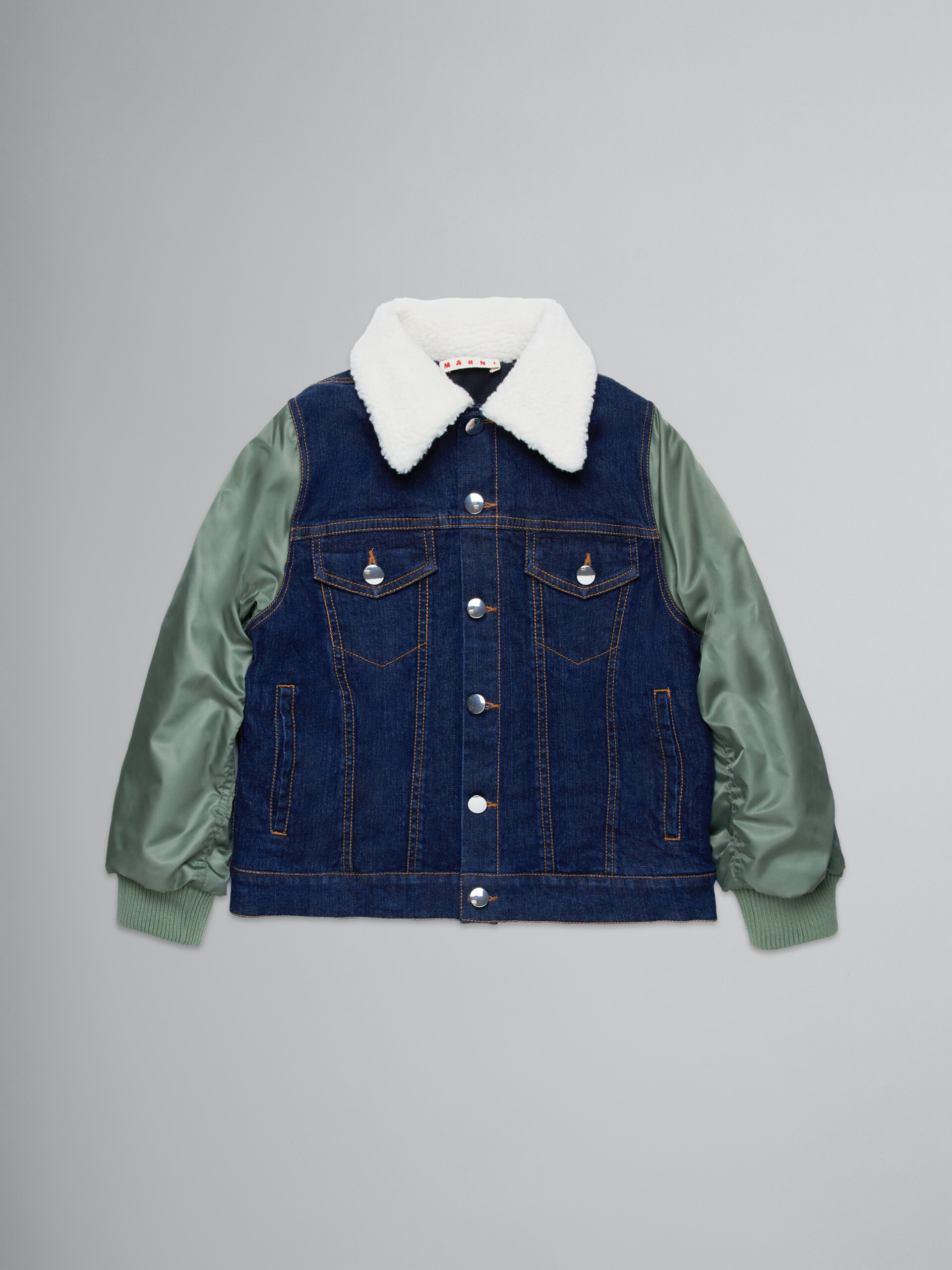 Giacca in denim con maniche stile bomber - Giacche - Image 1