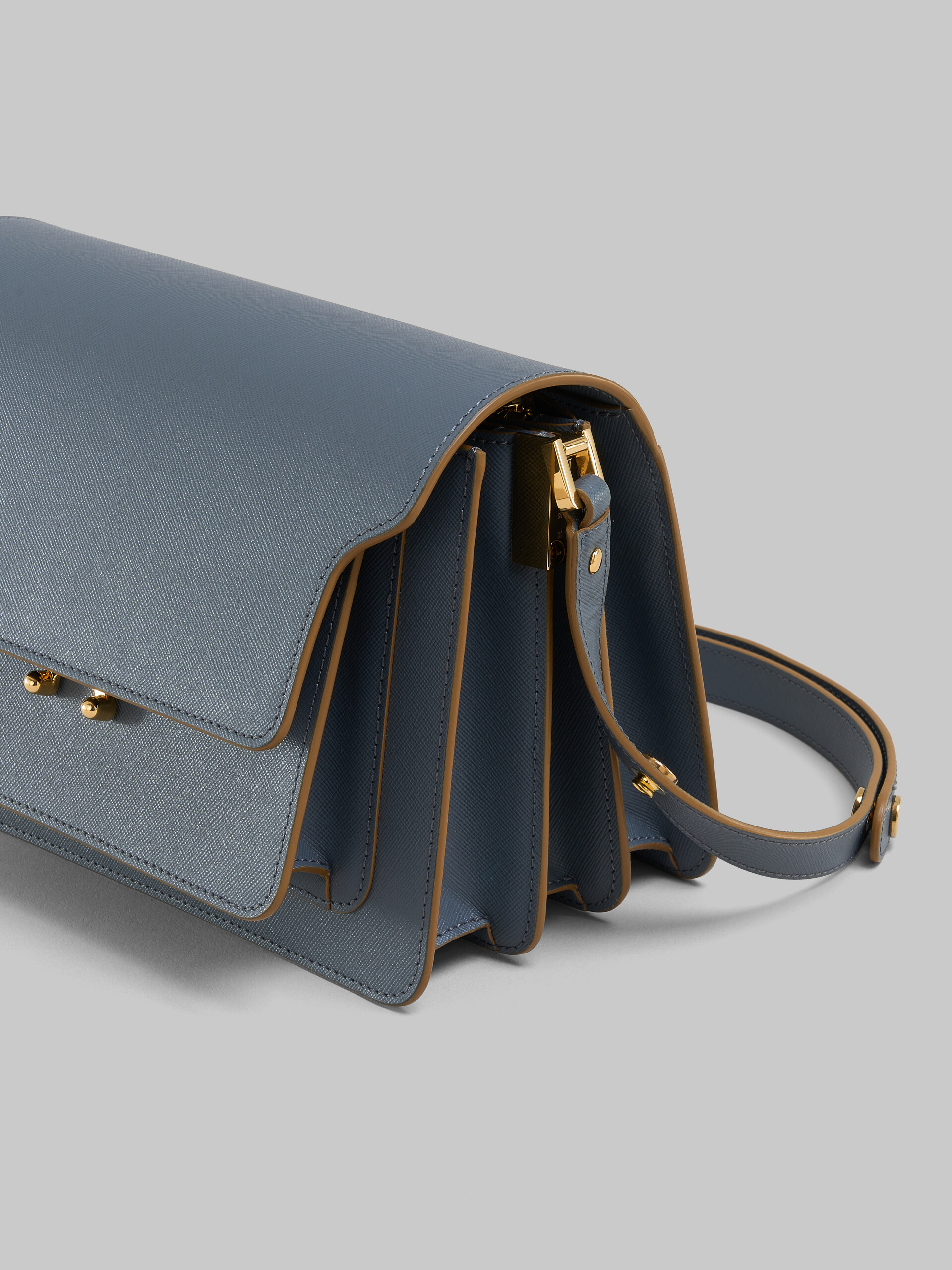 MARNI: Trunk saffiano leather bag - Camel  Marni crossbody bags  SBMPN09N01LV520 online at