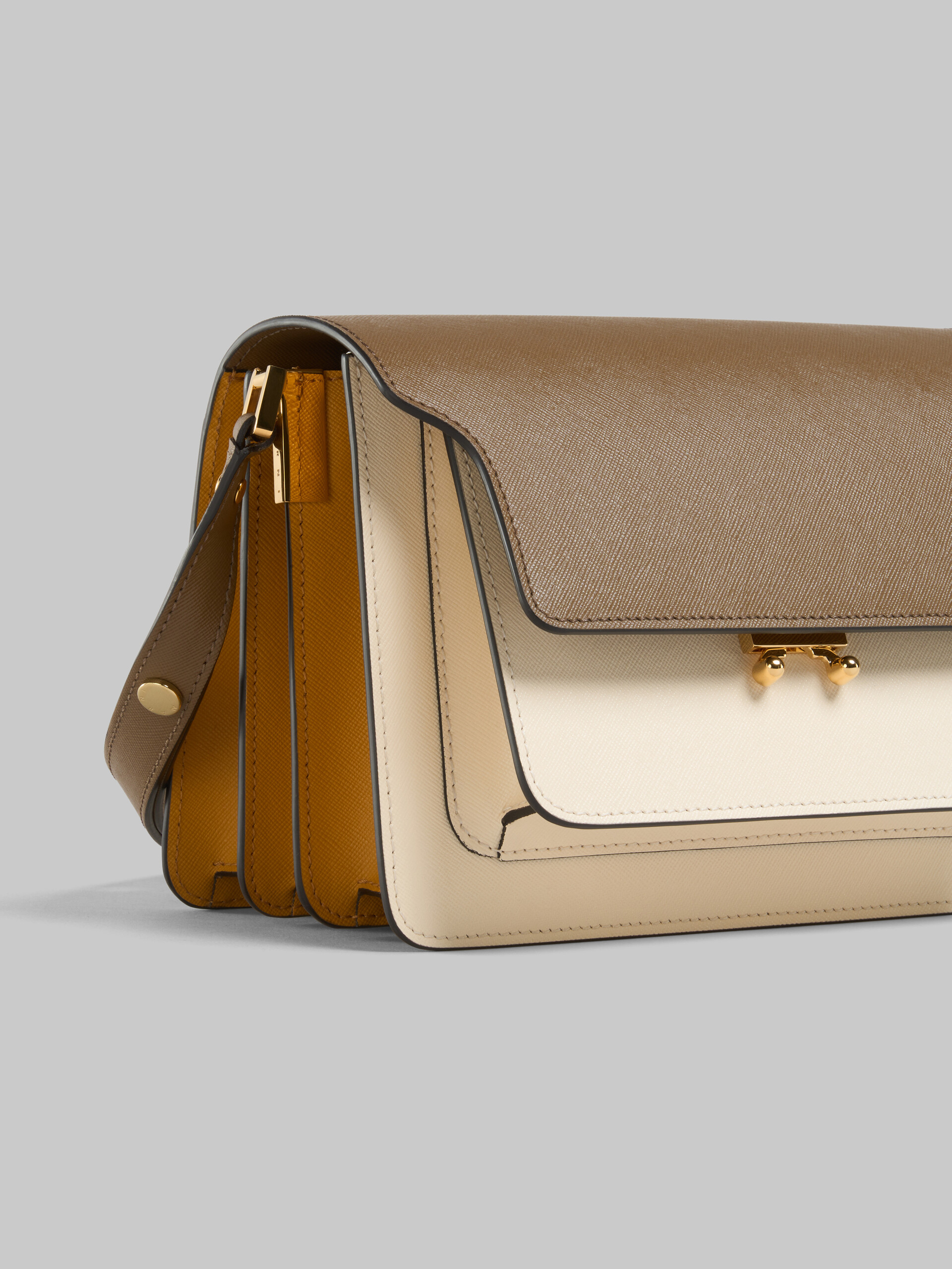 Marni Trunk Shoulder Bag - Brown Shoulder Bags, Handbags - MAN194251