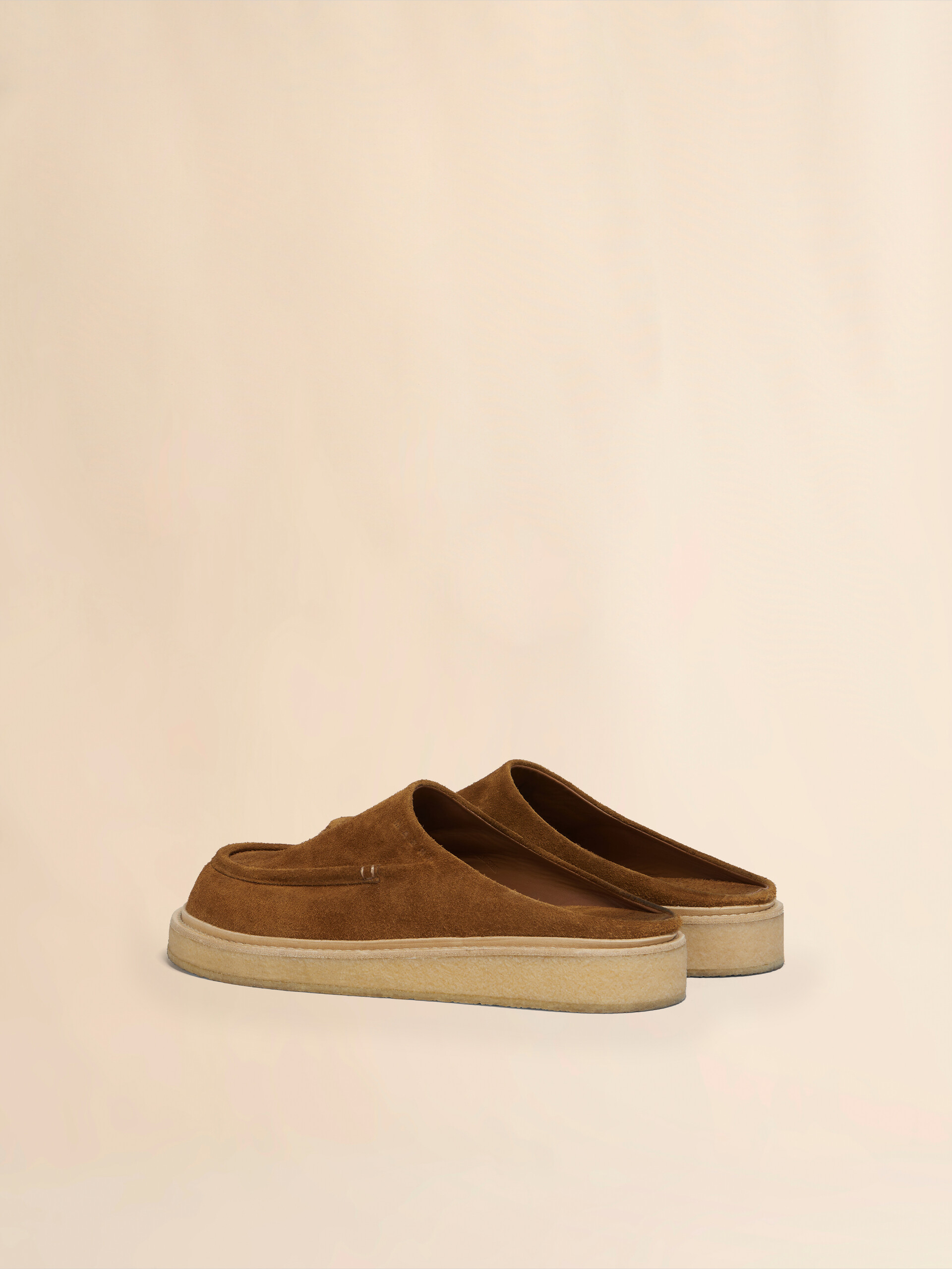 Sabot in suede marrone con suola in para - Zoccoli - Image 3