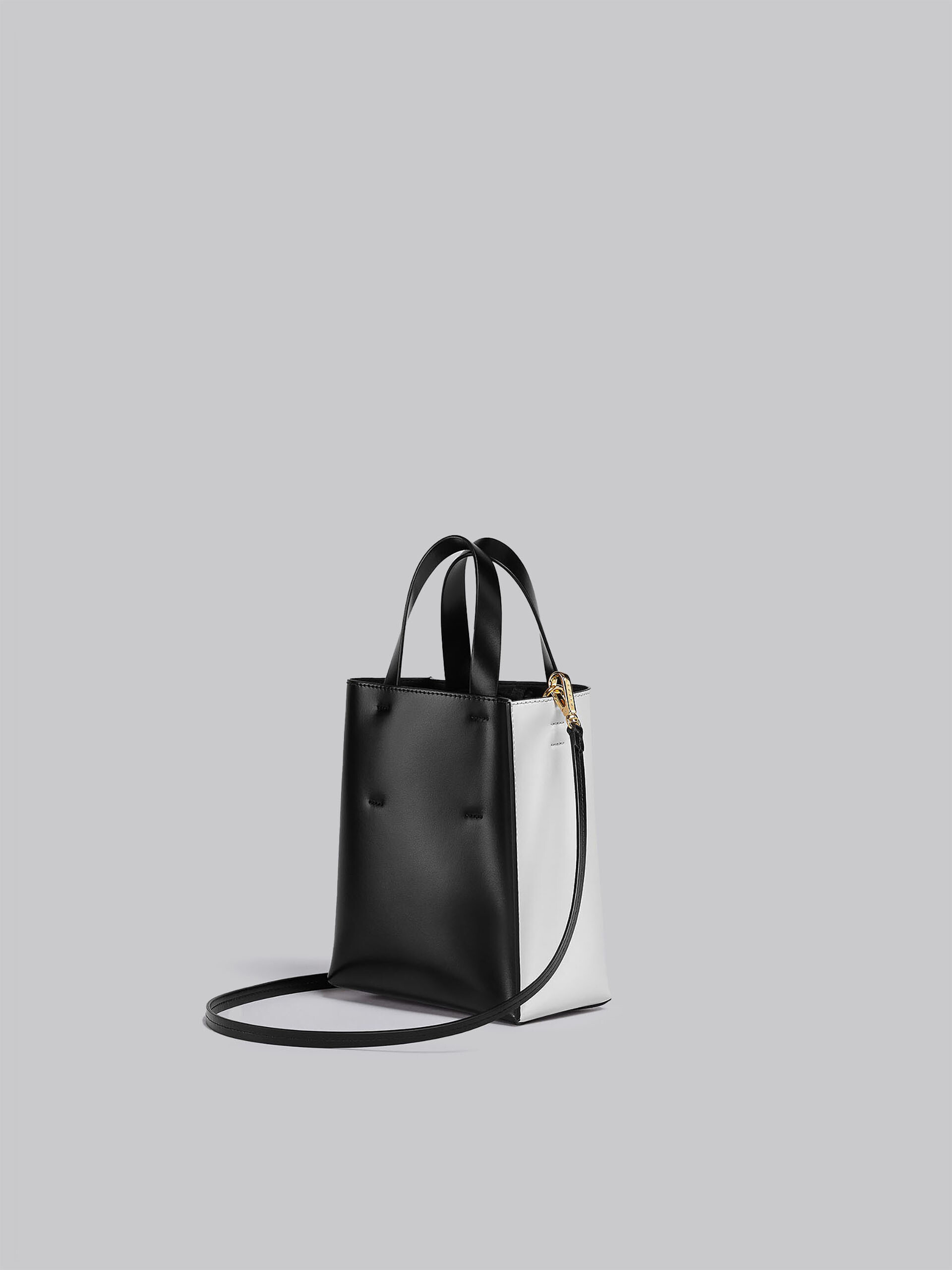 Marni Women's Museum Bag in Leather with Shoulder Strap - White - Top Handle Bags