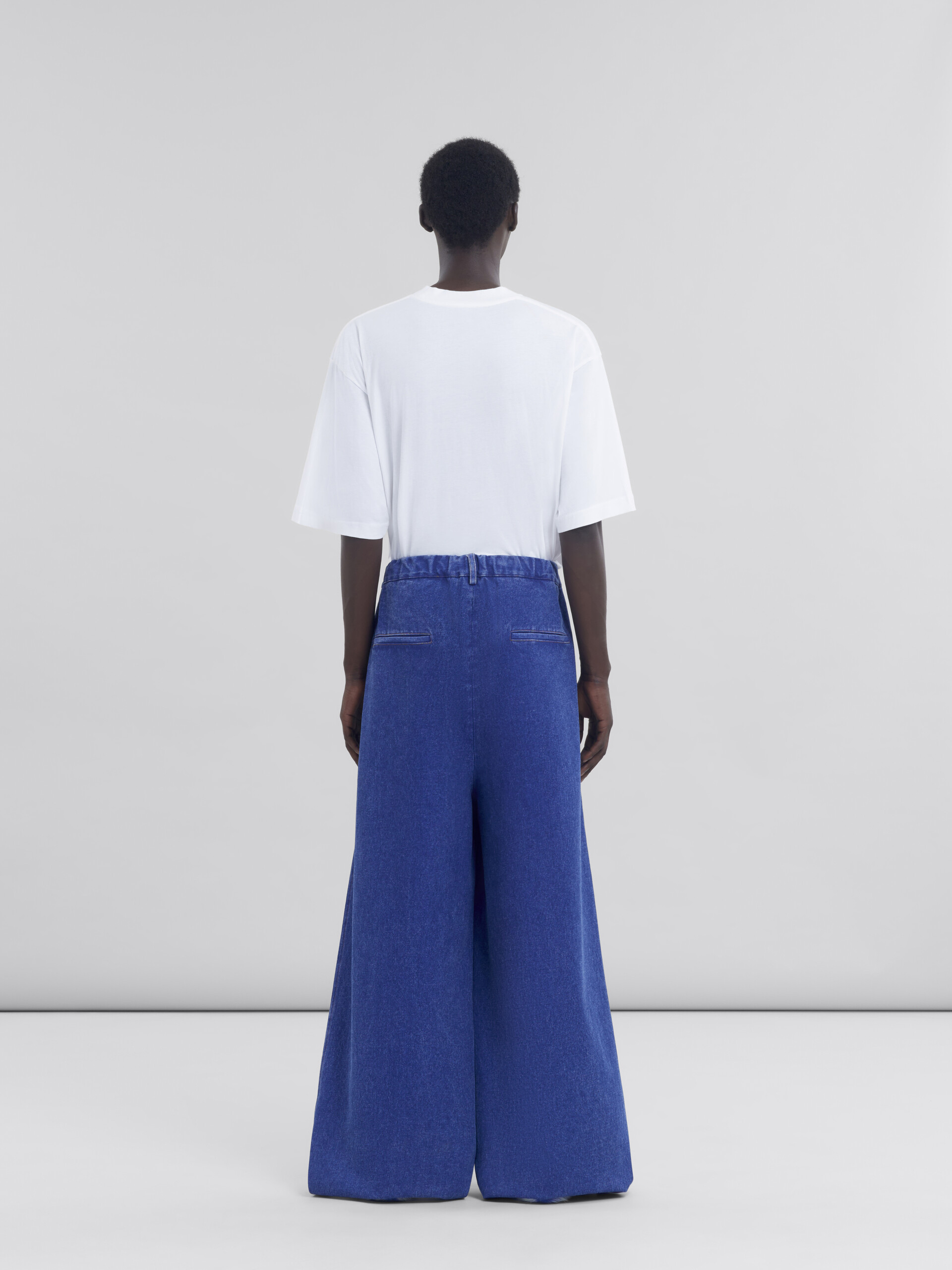 Pantaloni in denim blu con coulisse - Pantaloni - Image 3