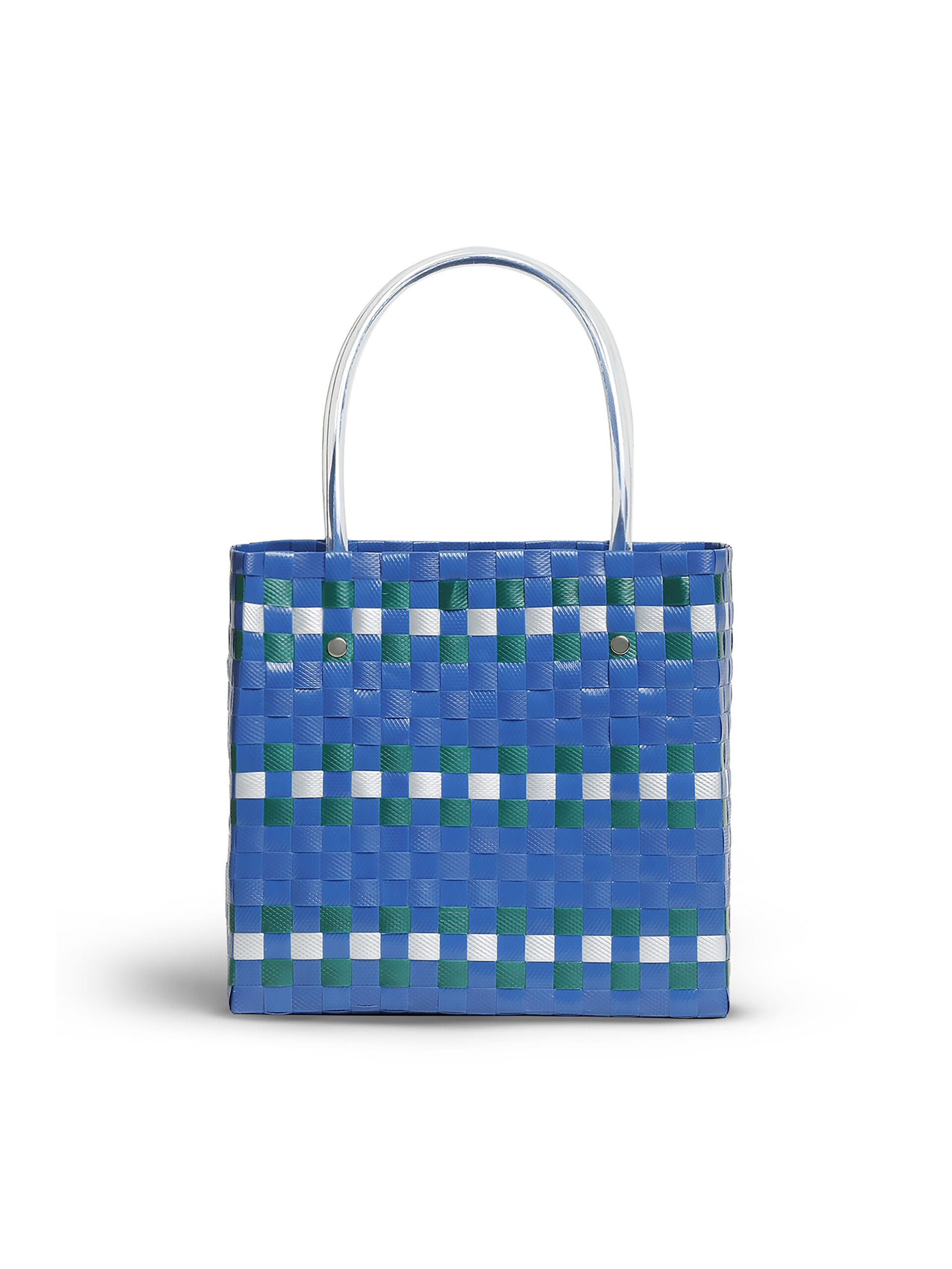 マルチカラーブルー ストライプ織製 MARNI MARKETBASKETバッグ | Marni