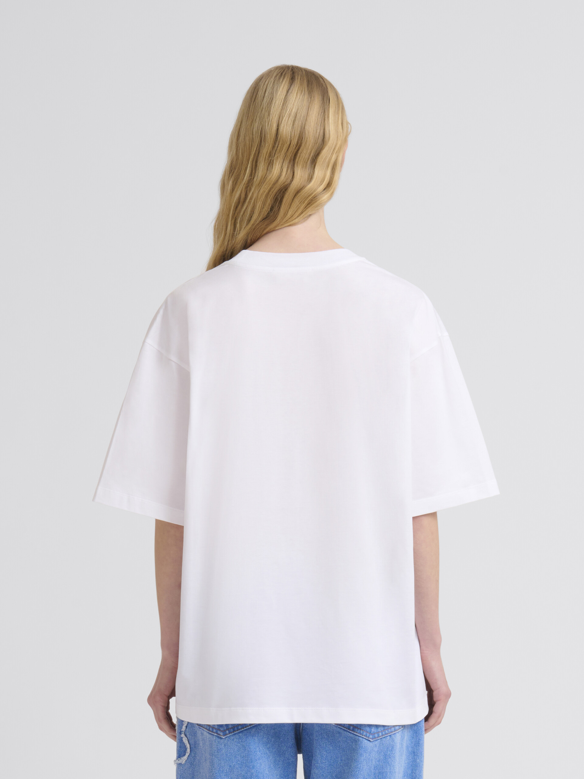 T-shirt in cotone con logo Marni Pop Fields indaco - T-shirt - Image 3