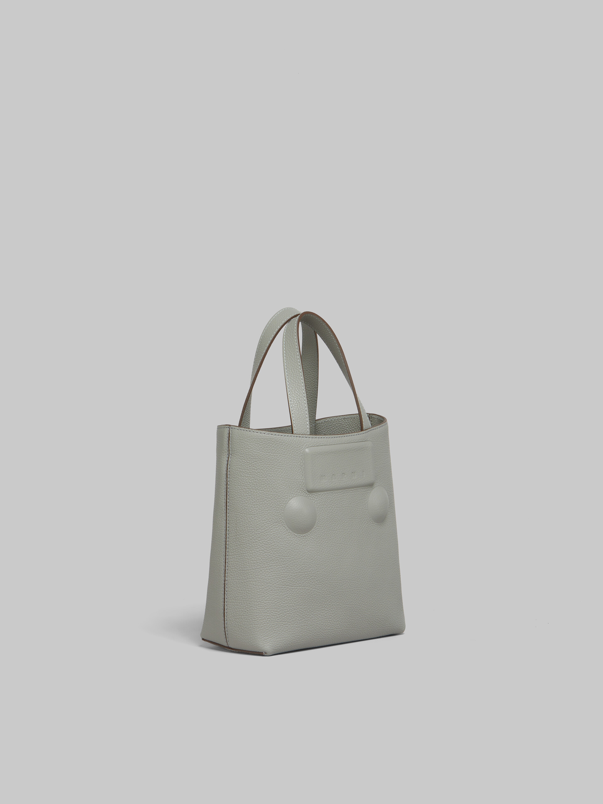 Borsa Trunkaroo Embossed piccola in pelle grigia - Borse shopping - Image 6